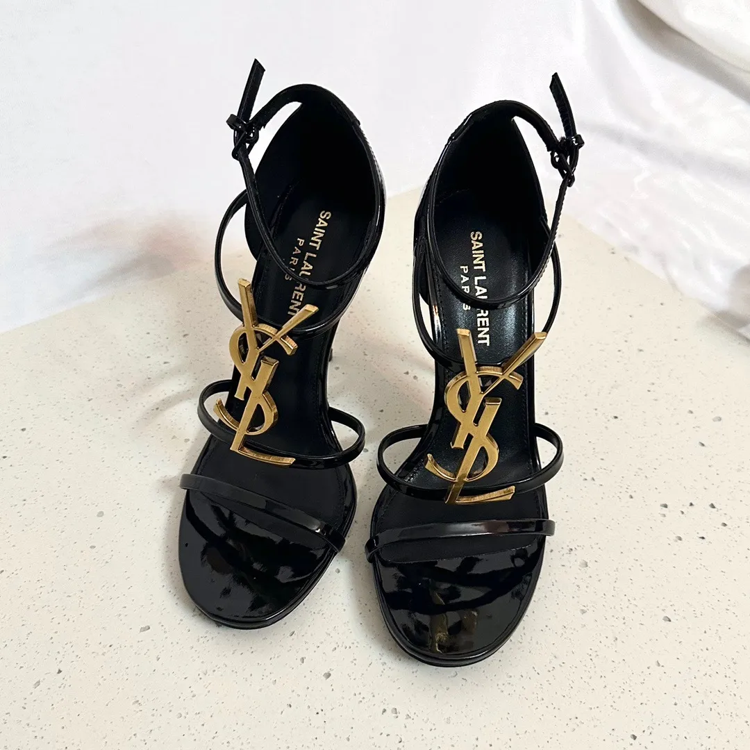 👟👟Ex-factory price 520👟👟 Women's shoes, women's clothing, correct version✅highest version YSL (full body customization Z👟👟factory price color) Upper: Customized imported patent leather Lining: imported sheepskin Sole: imported genuine leather outsole Color: black with gold buckle, black with black buckle Heel height: 10cm Size: 35-39 (41 40 can be customized (non-returnable)